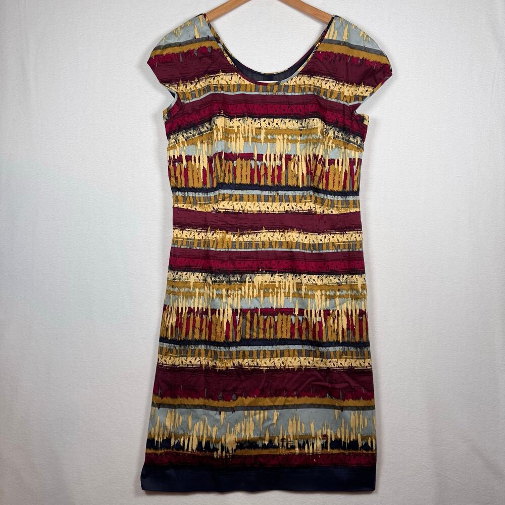 VTG PENDLETON vivid colorful Western Aztec Indian Blanket Design Dress Size 14